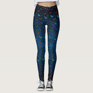 Meias de Leggings Flutterbies (Mistura Azul Escuro