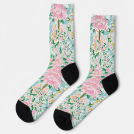 Meias de Natal com Árvore de Natal Pastel Preppy