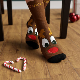Meias de Natal Personalizadas de Rena