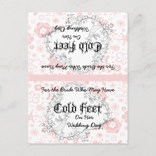 Meias de Noiva com Pés Frios Cartão Postal de Páss (Frente)