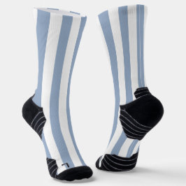 Meias de Tripulação Blue & White Stripe
