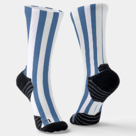 Meias de Tripulação Blue & White Stripe