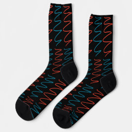 meias de Tripulação "Flux Swirl" - Preto