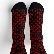 Meias de tripulantes preto vermelho clássico