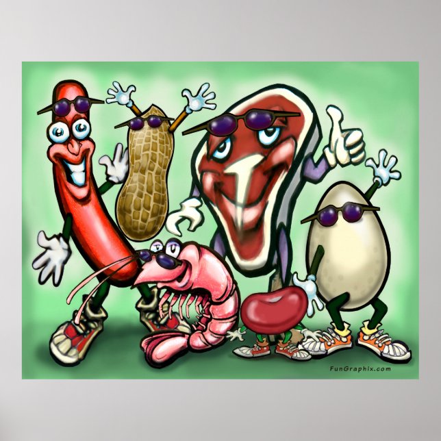 Meias e Poster de proteína (Frente)