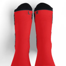 Meias Esportivas de Desempenho Red & Black Grip