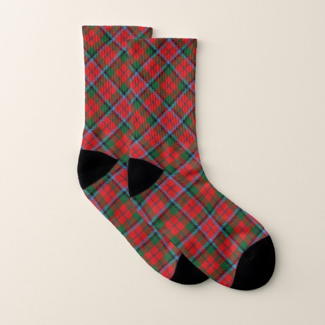 Meias Estilo escocês Clan MacNaughton Tartan Xadrez (Par)