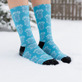 Meias Floco de Neve Personalizadas Azul Resfriado