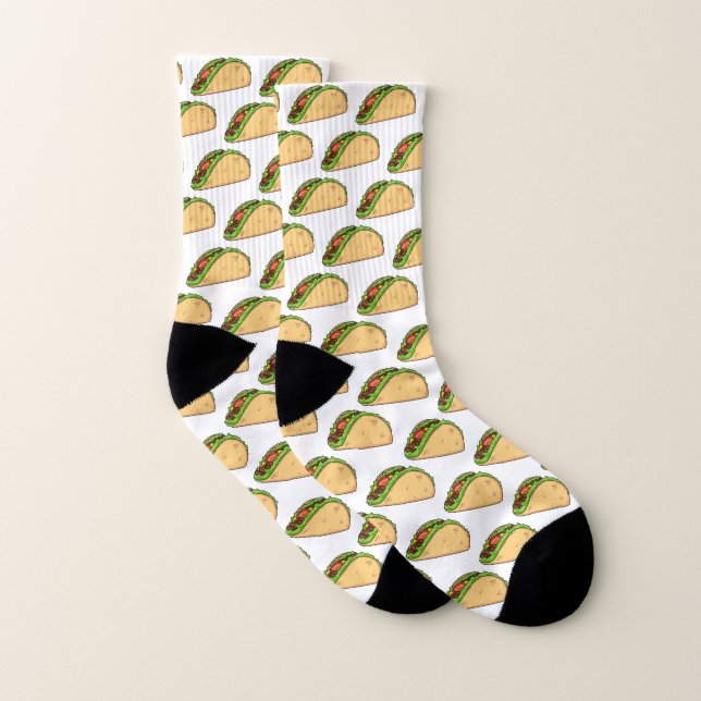 Meias Imagem de desenho animado do Taco (Par)