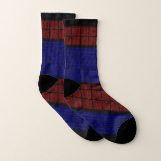 Meias Impressas Homem-Aranha Pontilhadas Azul Verm