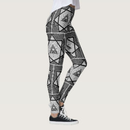 MEIAS LEGGING ESTAMPADAS COM GEOMETRIA