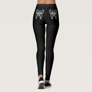 Meias Leggings Borboleta de Renda