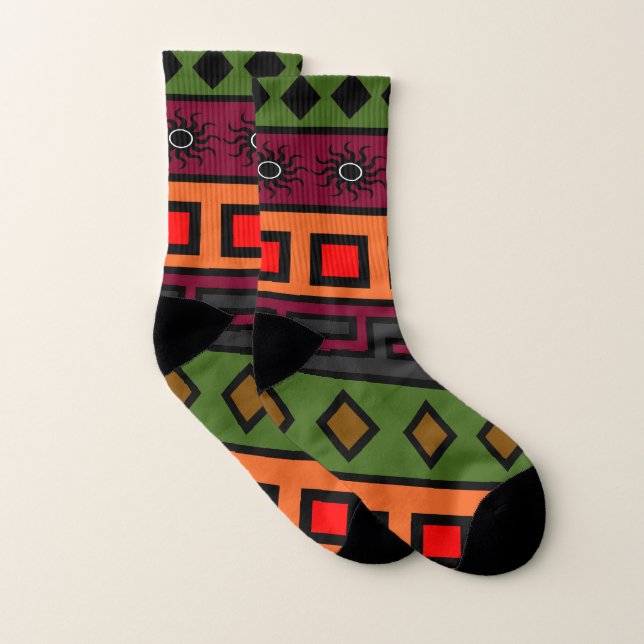 Meias Padrão de cor africana (Par)
