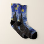 Meias Vincent Van Gogh - A noite de Starry<br><div class="desc">A Noite Estrelada / La nuit etoilee - Vincent Van Gogh em 1889</div>
