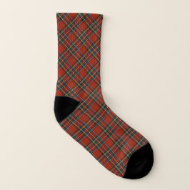 Meias Xadrez vermelha clássica do Tartan real de Stewart