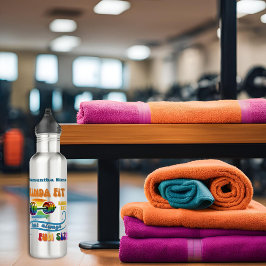 Meio Ajustado Foodie Funny Rainbow Garrafa Água