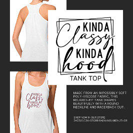 Meio Clássico, Tank de Hood Top T-Shirt