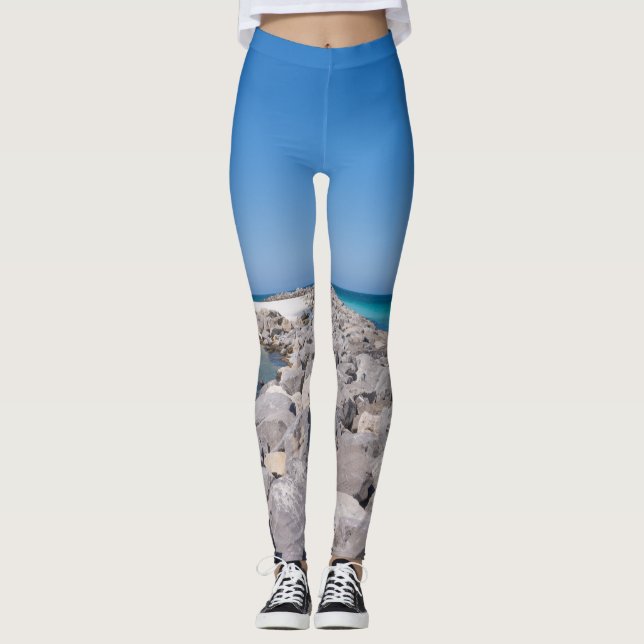 Meio De Leggings Da Ilha Da Shell (Frente)