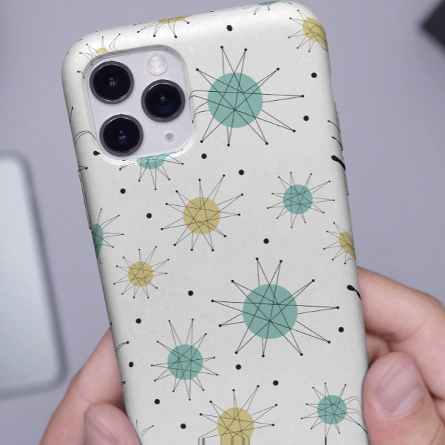 Meio século Azul Aqua Amarelo Franciscan Starburst (Criador carregado)