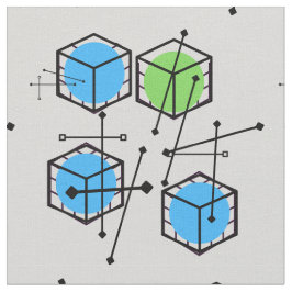 meio século azul, Tecido moderno e geometria verde