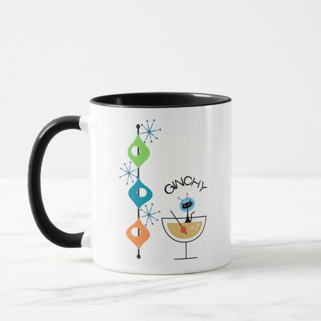 Meio século café moderno, xícara de café, espaço p (Esquerda)