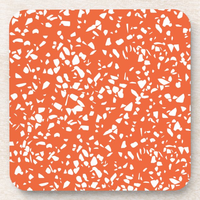 Meio século Modern Terrazzo Porta copos Orange (Frente)