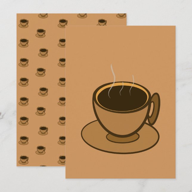 Meio século Moderno Café Marrom (Frente/Verso)