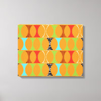 Meio século moderno de Canvas de padrão laranja