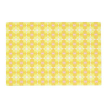 Meio século Placemat amarelo retro moderno
