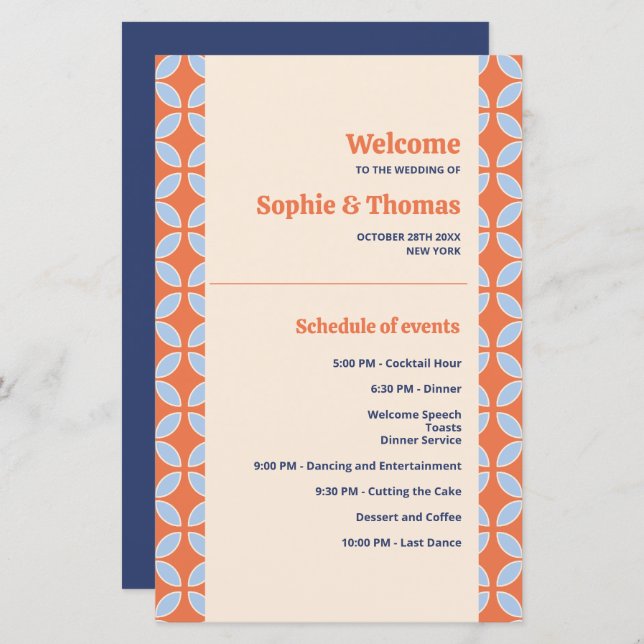 Meio século Retro Wedding (Frente/Verso)