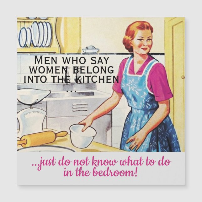 Meio século Vintage Fun As mulheres pertencem à co (Frente)