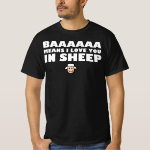 Meios de Baaa eu te amo nos carneiros - camisa