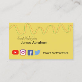 Meios sociais - boa vibração - cartão de visita