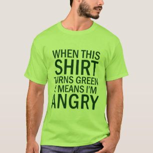 meios verdes da camisa eu estou irritado