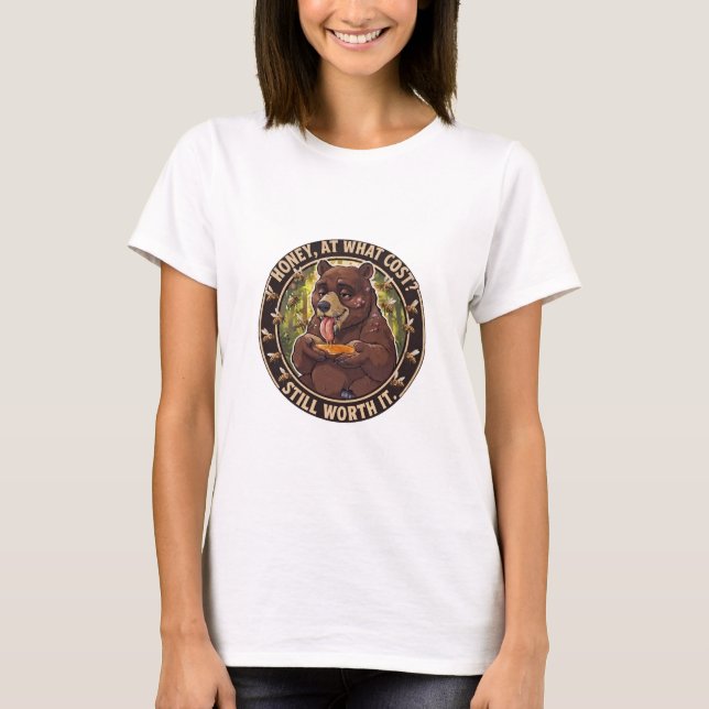 Mel, a Que Custo? Camiseta do Urso de Picada de Ab (Frente)