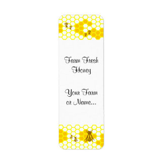 Mel Bee Honeycomb Etiquetas de Jar Personalizadas