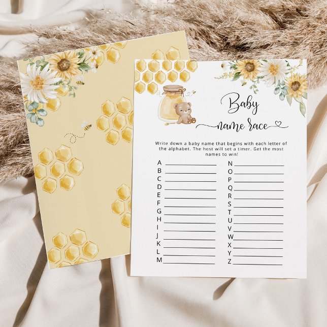 Mel de girassol Urso do nome do bebê Caça de corri (Criador carregado)