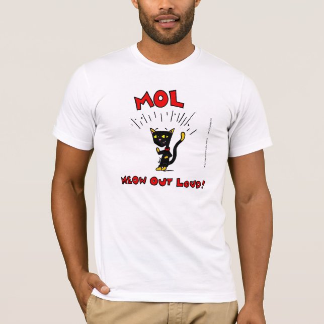 Mel MOL: MEOW OUT LOUD! T-Shirt da Equipe de Menor (Frente)