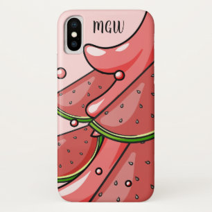 Melancia capas de telefone de monograma personaliz