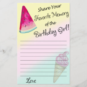 Melancia - Memória favorita da garota de anivers