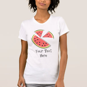 Melancia Peças 'Texto', camiseta feminina