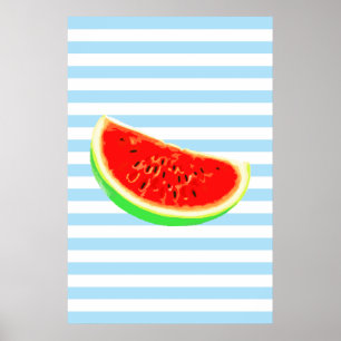 Melancia, poster de Verão, poster de jardim, cozin