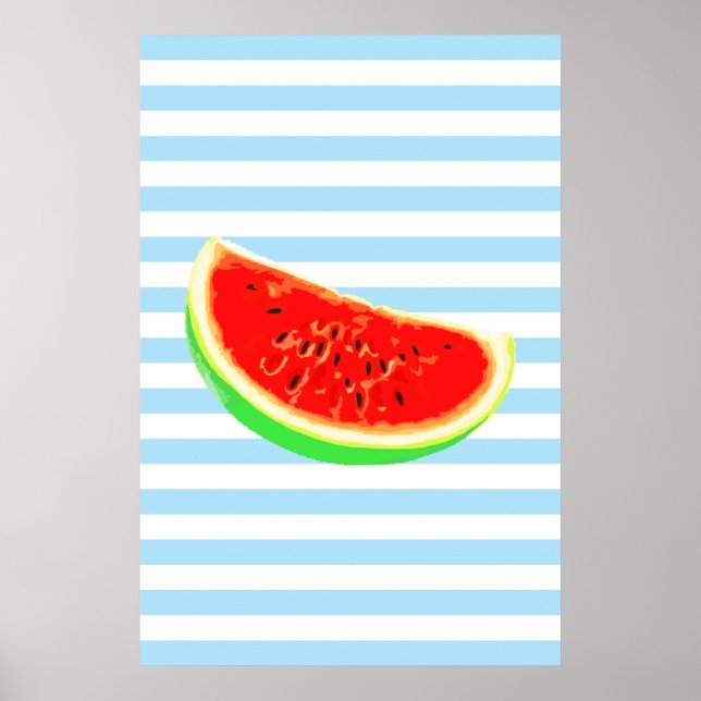 Melancia, poster de Verão, poster de jardim, cozin (Frente)