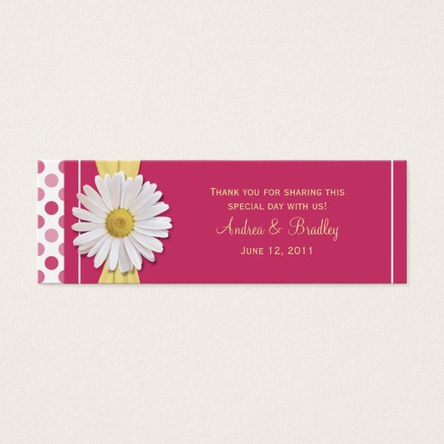 Melancia Rosa Daisy Mini Casamento Marca de Favor (Frente)