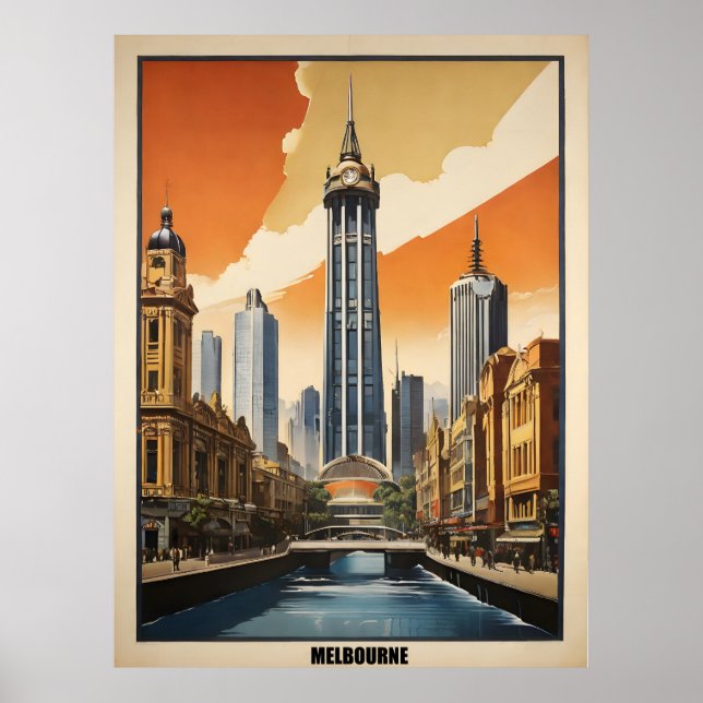 Melbourne poster vintage (Frente)