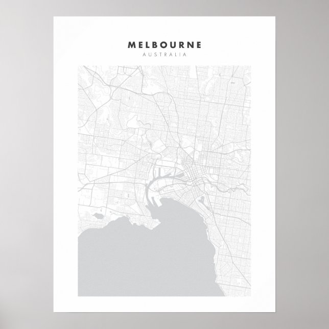 Melbourne White City Map Poster (Frente)