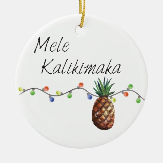Mele Kalikimaka - enfeites de natal (Frente)