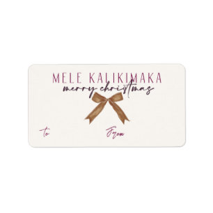 Mele Kalikimaka, Etiqueta de Presente de Açúcar