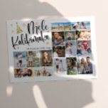 Mele Kalikimaka Modern Photo Collage Havaiano<br><div class="desc">O moderno cartão de tipografia fotográfico colage apresenta 16 fotos,  o roteiro de tipografia Mele Kalikimaka em letra manuscrita,  nome da família e um ano na frente. Um cartão perfeito,  elegante e simples para desejar feriados felizes à sua família e amigos.</div>