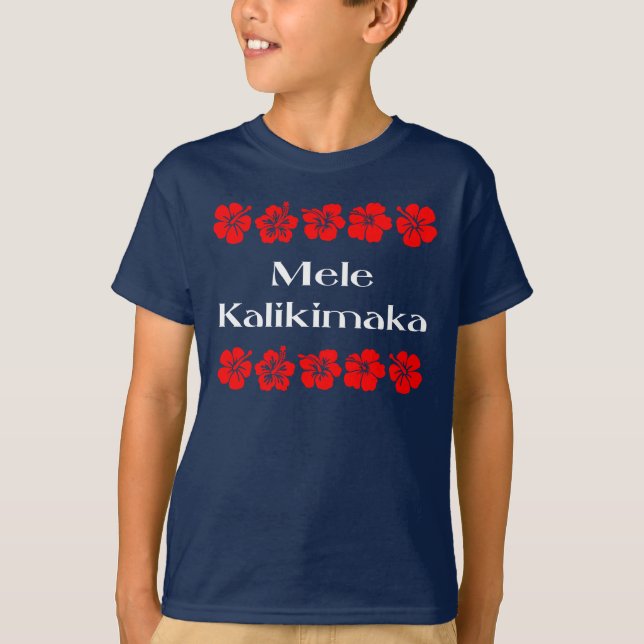 Mele Kalikimaka Natal Havaiano Aloha T-Shirt (Frente)